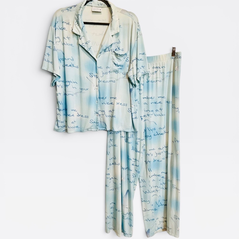 Taylor Swift 1989 Taylor's Version Wildest Dreams Pajama Set Blue 3XL